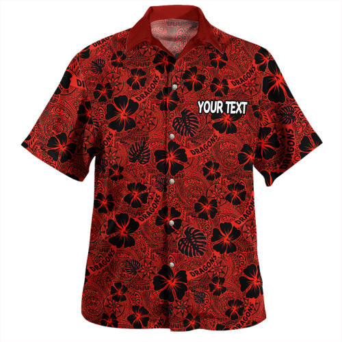 St. George Illawarra Dragons Hawaiian Shirt - Scream With Tropical Patterns St. George Illawarra Dragons Hawaiian Shirt - Scream With Tropical Patterns
