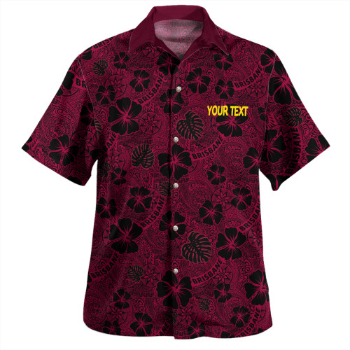 Brisbane Broncos Hawaiian Shirt - Scream With Tropical Patterns Brisbane Broncos Hawaiian Shirt - Scream With Tropical Patterns