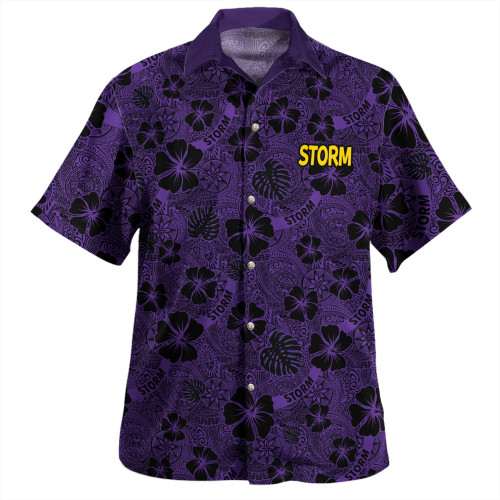 Melbourne Storm Hawaiian Shirt - Scream With Tropical Patterns