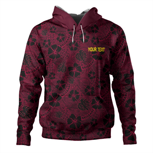 Brisbane Broncos Hoodie - Scream With Tropical Patterns Brisbane Broncos Hoodie - Scream With Tropical Patterns