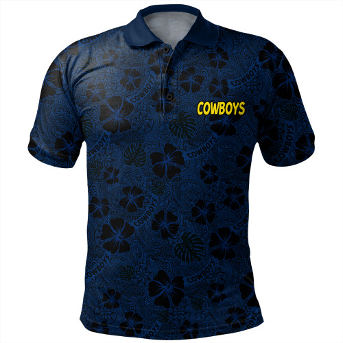 North Queensland Cowboys Polo Shirt - Scream With Tropical Patterns