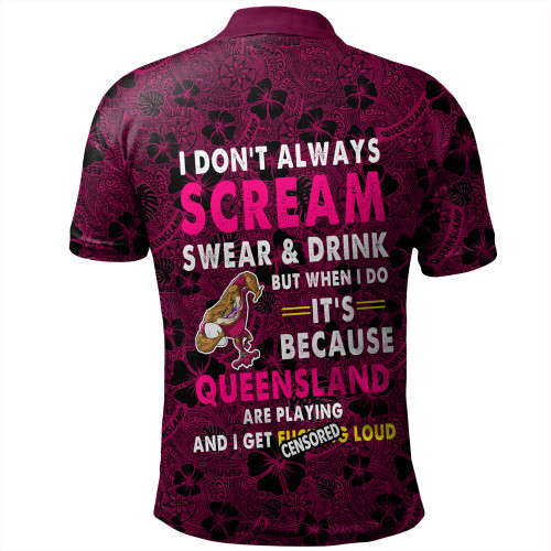 Cane Toads Sport Polo Shirt - Scream With Tropical Patterns Cane Toads Sport Polo Shirt - Scream With Tropical Patterns