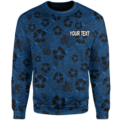 Canterbury-Bankstown Bulldogs Sweatshirt - Scream With Tropical Patterns Canterbury-Bankstown Bulldogs Sweatshirt - Scream With Tropical Patterns