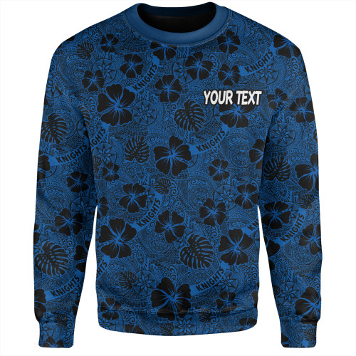 Newcastle Knights Sport Sweatshirt - Scream With Tropical Patterns Newcastle Knights Sport Sweatshirt - Scream With Tropical Patterns