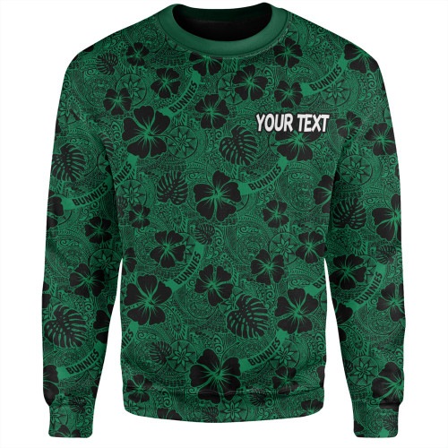 South Sydney Rabbitohs Sweatshirt - Scream With Tropical Patterns South Sydney Rabbitohs Sweatshirt - Scream With Tropical Patterns