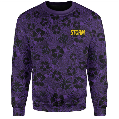 Melbourne Storm Sweatshirt - Scream With Tropical Patterns