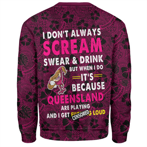 Cane Toads Sport Sweatshirt - Scream With Tropical Patterns Cane Toads Sport Sweatshirt - Scream With Tropical Patterns