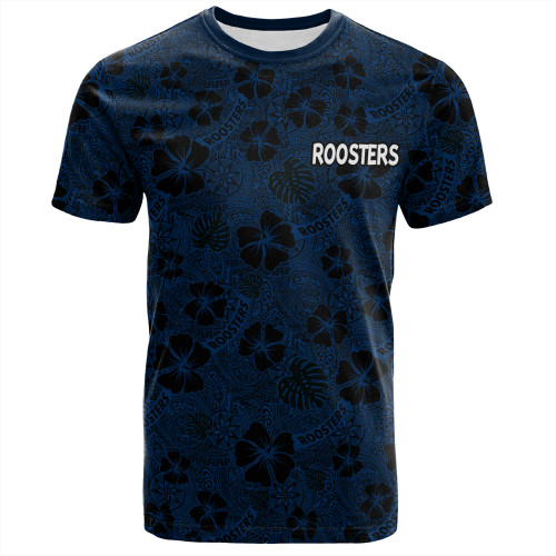 Sydney Roosters T-Shirt - Scream With Tropical Patterns