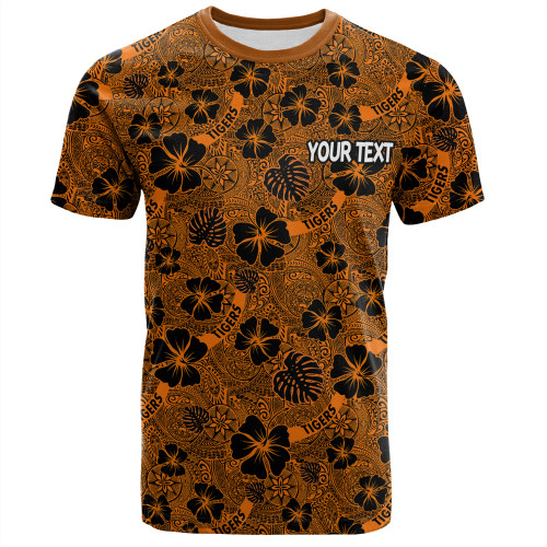 Wests Tigers T-Shirt - Scream With Tropical Patterns Wests Tigers T-Shirt - Scream With Tropical Patterns
