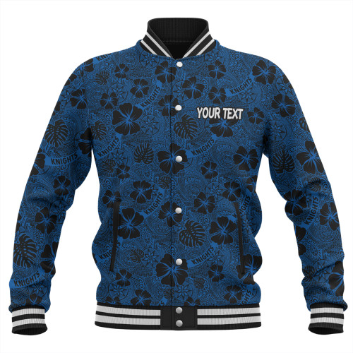 Newcastle Knights Sport Baseball Jacket - Scream With Tropical Patterns Newcastle Knights Sport Baseball Jacket - Scream With Tropical Patterns