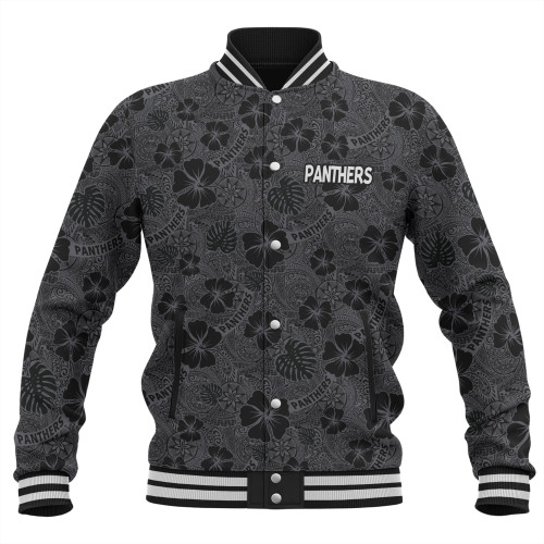 Penrith Panthers Baseball Jacket - Scream With Tropical Patterns
