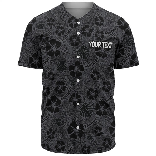 Penrith Panthers Baseball Shirt - Scream With Tropical Patterns Penrith Panthers Baseball Shirt - Scream With Tropical Patterns