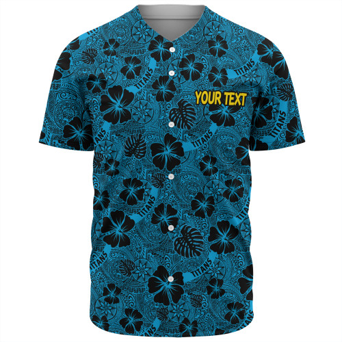 Gold Coast Titans Sport Baseball Shirt - Scream With Tropical Patterns Gold Coast Titans Sport Baseball Shirt - Scream With Tropical Patterns