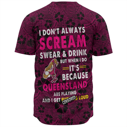 Cane Toads Sport Baseball Shirt - Scream With Tropical Patterns Cane Toads Sport Baseball Shirt - Scream With Tropical Patterns