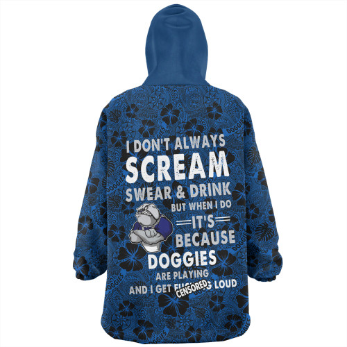 Canterbury-Bankstown Bulldogs Snug Hoodie - Scream With Tropical Patterns Canterbury-Bankstown Bulldogs Snug Hoodie - Scream With Tropical Patterns
