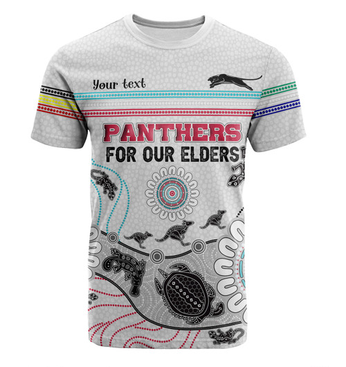Penrith Panthers Naidoc Week Custom T-Shirt - NAIDOC WEEK 2023 Indigenous Inspired For Our Elders Theme (White) Penrith Panthers Naidoc Week Custom T-Shirt - NAIDOC WEEK 2023 Indigenous Inspired For Our Elders Theme (White)