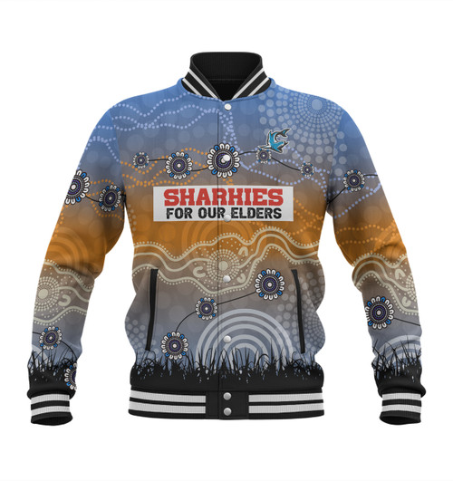 Cronulla-Sutherland Sharks Naidoc Week Baseball Jacket - NAIDOC WEEK 2023 Indigenous Inspired For Our Elders Theme