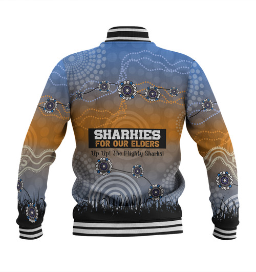 Cronulla-Sutherland Sharks Naidoc Week Baseball Jacket - NAIDOC WEEK 2023 Indigenous Inspired For Our Elders Theme Cronulla-Sutherland Sharks Naidoc Week Baseball Jacket - NAIDOC WEEK 2023 Indigenous Inspired For Our Elders Theme