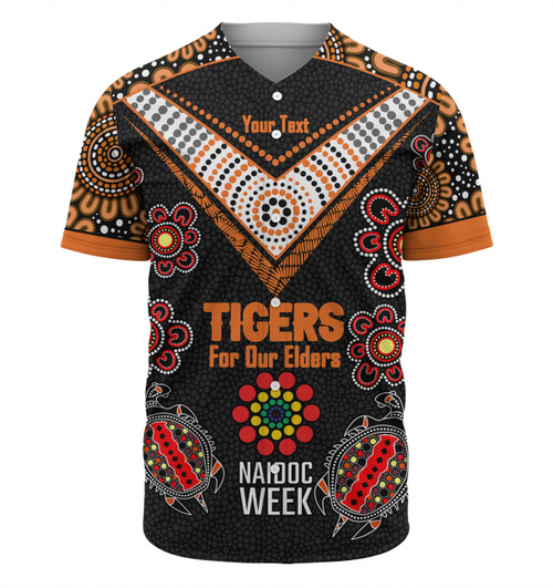 Wests Tigers Naidoc Week Baseball Shirt - NAIDOC WEEK 2023 Indigenous Inspired For Our Elders Theme