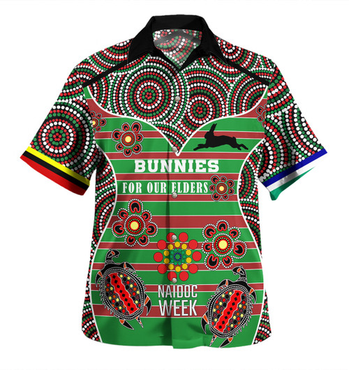 South Sydney Rabbitohs Hawaiian Shirt - NAIDOC WEEK 2023 Indigenous Inspired For Our Elders Theme