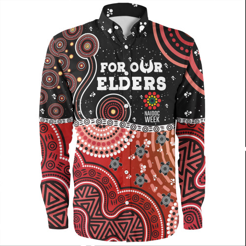 Australia Naidoc Week Long Sleeve Shirt - Aboriginal Inspired For Our Elders NAIDOC Week 2023