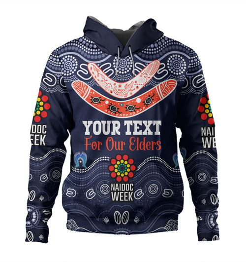 Sydney Roosters Naidoc Week Custom Hoodie - NAIDOC WEEK 2023 Indigenous Inspired For Our Elders Theme (White)