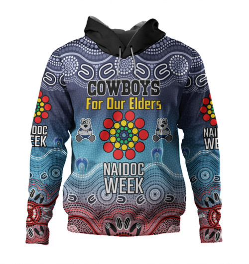 North Queensland Cowboys Naidoc Custom Hoodie - NAIDOC WEEK 2023 Indigenous Inspired For Our Elders Theme (White) North Queensland Cowboys Naidoc Custom Hoodie - NAIDOC WEEK 2023 Indigenous Inspired For Our Elders Theme (White)