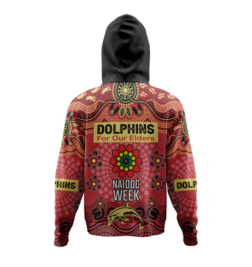 Redcliffe Dolphins Naidoc Week Custom Hoodie - NAIDOC WEEK 2023 Indigenous Inspired For Our Elders Theme (White) Redcliffe Dolphins Naidoc Week Custom Hoodie - NAIDOC WEEK 2023 Indigenous Inspired For Our Elders Theme (White)
