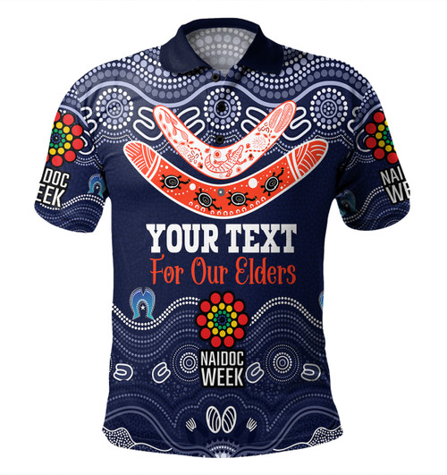 Sydney Roosters Naidoc Week Custom Polo Shirt - NAIDOC WEEK 2023 Indigenous Inspired For Our Elders Theme (White)