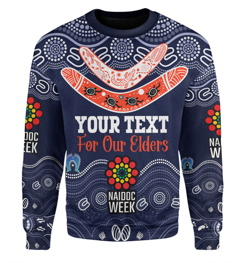 Sydney Roosters Naidoc Week Custom Sweatshirt - NAIDOC WEEK 2023 Indigenous Inspired For Our Elders Theme (White)