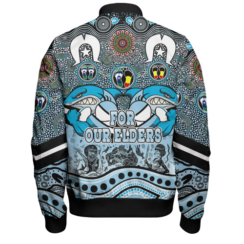 Cronulla-Sutherland Sharks Naidoc Week Bomber Jacket - NAIDOC Week 2023 Indigenous For Our Elders