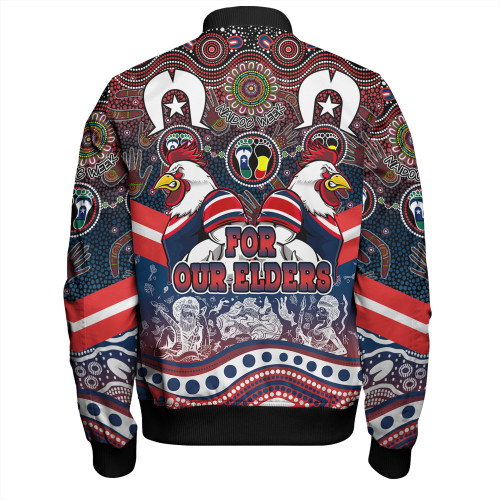 Sydney Roosters Naidoc WeekBomber Jacket - NAIDOC Week 2023 Indigenous For Our Elders Sydney Roosters Naidoc WeekBomber Jacket - NAIDOC Week 2023 Indigenous For Our Elders