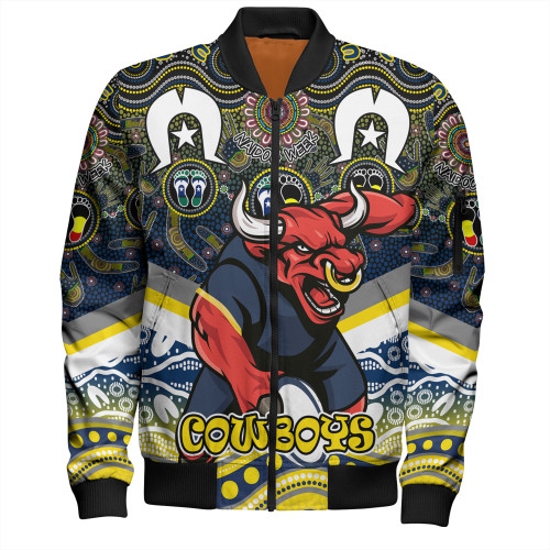 North Queensland Cowboys Naidoc Bomber Jacket - NAIDOC Week 2023 Indigenous For Our Elders