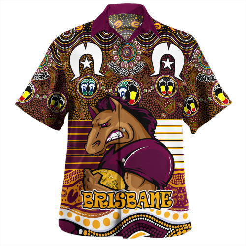 Brisbane Broncos Naidoc Week Hawaiian Shirt - NAIDOC Week 2023 Indigenous For Our Elders