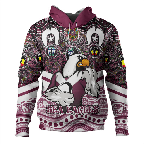 Manly Warringah Sea Eagles Hoodie - NAIDOC Week 2023 Indigenous For Our Elders