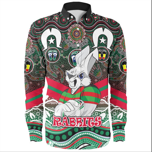 South Sydney Rabbitohs Long Sleeve Shirt - NAIDOC Week 2023 Indigenous For Our Elders