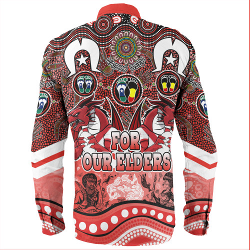 St. George Illawarra Dragons Naidoc Week Long Sleeve Shirt - NAIDOC Week 2023 Indigenous For Our Elders St. George Illawarra Dragons Naidoc Week Long Sleeve Shirt - NAIDOC Week 2023 Indigenous For Our Elders