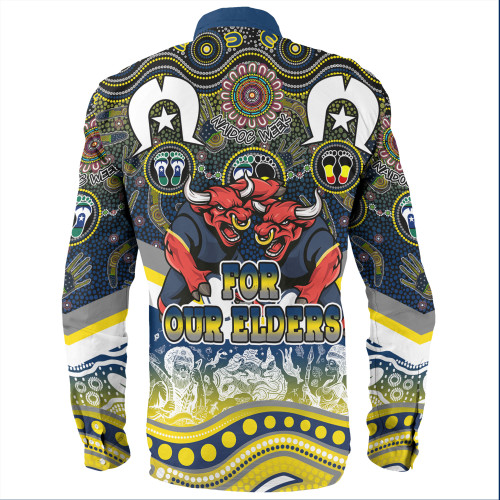 North Queensland Cowboys Naidoc Long Sleeve Shirt - NAIDOC Week 2023 Indigenous For Our Elders North Queensland Cowboys Naidoc Long Sleeve Shirt - NAIDOC Week 2023 Indigenous For Our Elders