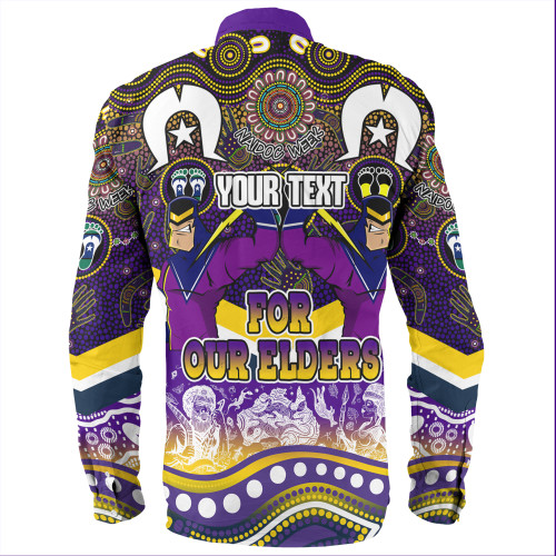 Melbourne Storm Naidoc Week Long Sleeve Shirt - NAIDOC Week 2023 Indigenous For Our Elders Melbourne Storm Naidoc Week Long Sleeve Shirt - NAIDOC Week 2023 Indigenous For Our Elders
