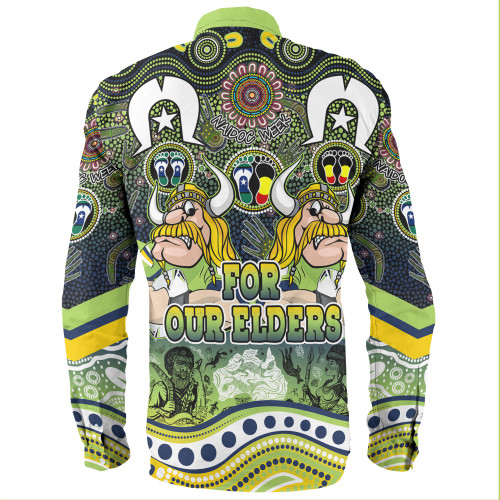 Canberra Raiders Naidoc Week Long Sleeve Shirt - NAIDOC Week 2023 Indigenous For Our Elders Canberra Raiders Naidoc Week Long Sleeve Shirt - NAIDOC Week 2023 Indigenous For Our Elders