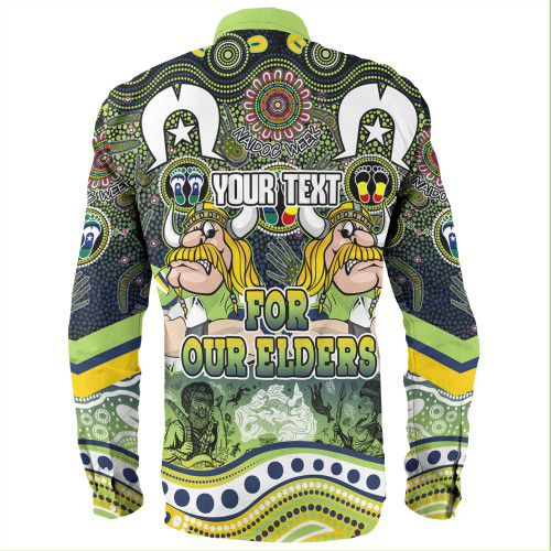 Canberra Raiders Naidoc Week Long Sleeve Shirt - NAIDOC Week 2023 Indigenous For Our Elders Canberra Raiders Naidoc Week Long Sleeve Shirt - NAIDOC Week 2023 Indigenous For Our Elders