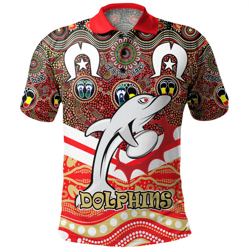 Redcliffe Dolphins Naidoc Week Polo Shirt - NAIDOC Week 2023 Indigenous For Our Elders