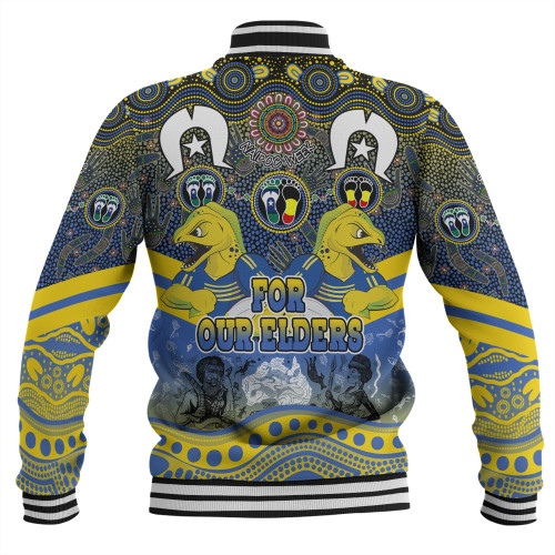 Parramatta Eels Naidoc Week Baseball Jacket - NAIDOC Week 2023 Indigenous For Our Elders Parramatta Eels Naidoc Week Baseball Jacket - NAIDOC Week 2023 Indigenous For Our Elders