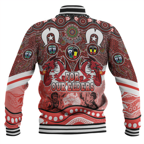 St. George Illawarra Dragons Naidoc Week Baseball Jacket - NAIDOC Week 2023 Indigenous For Our Elders St. George Illawarra Dragons Naidoc Week Baseball Jacket - NAIDOC Week 2023 Indigenous For Our Elders