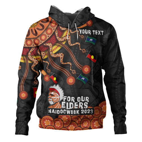 Australia Naidoc Week Hoodie - For Our Elders Naidoc Week Snake Aboriginal Painting With Flag Australia Naidoc Week Hoodie - For Our Elders Naidoc Week Snake Aboriginal Painting With Flag