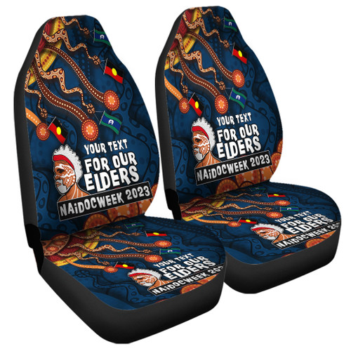 Australia Car Seat Covers For Our Elders Naidoc Week Snake Aboriginal Painting With Flag (Blue) Australia Car Seat Covers For Our Elders Naidoc Week Snake Aboriginal Painting With Flag (Blue)