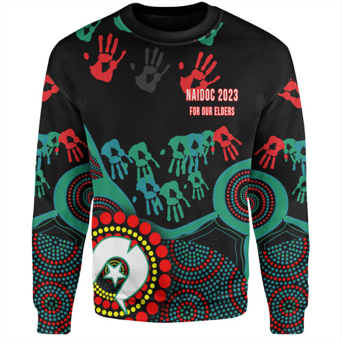 Australia Naidoc Week Sweatshirt - Aboriginal And Hand Art For Our Elder NAIDOC Week 2023