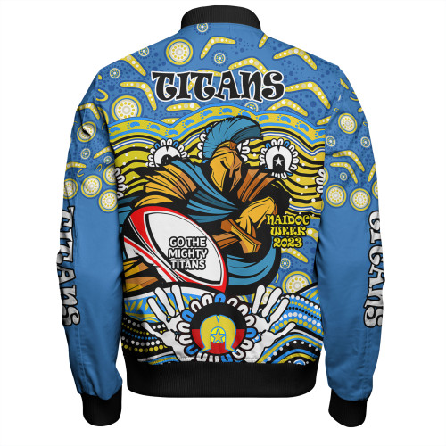 Gold Coast Titans Naidoc Week Bomber Jacket - Aboriginal Inspired For Our Elders NAIDOC Week 2023 Gold Coast Titans Naidoc Week Bomber Jacket - Aboriginal Inspired For Our Elders NAIDOC Week 2023