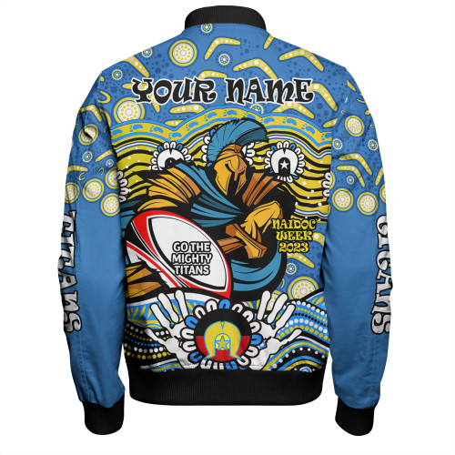 Gold Coast Titans Naidoc Week Bomber Jacket - Aboriginal Inspired For Our Elders NAIDOC Week 2023 Gold Coast Titans Naidoc Week Bomber Jacket - Aboriginal Inspired For Our Elders NAIDOC Week 2023