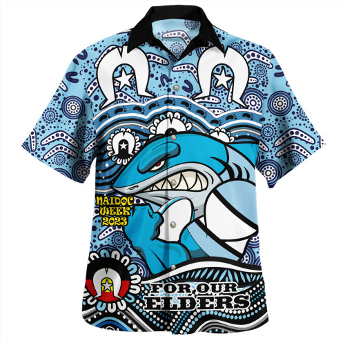 Cronulla-Sutherland Sharks Naidoc Week Hawaiian Shirt - Aboriginal Inspired For Our Elders NAIDOC Week 2023